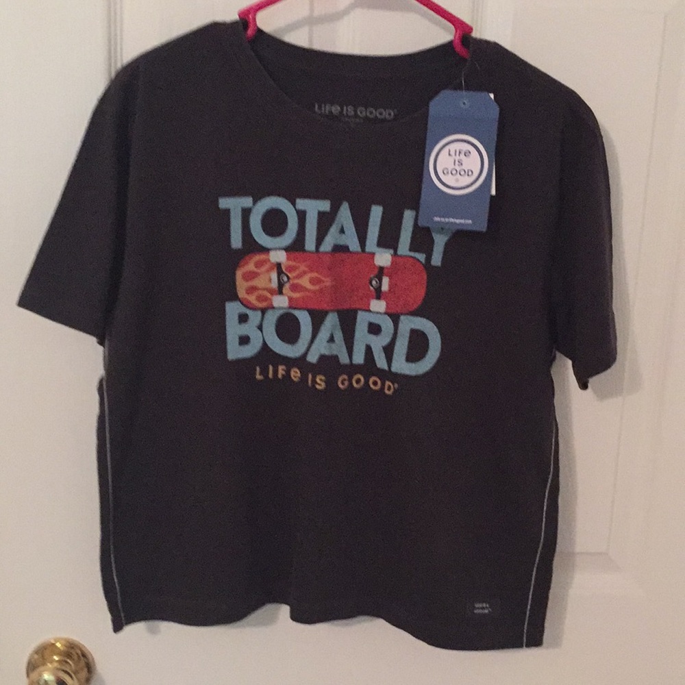 NWT Life Is Good “Totally Board” Skateboard Tee